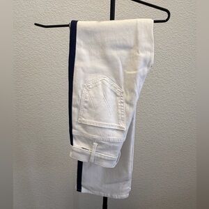 Mother hustler ankle white jeans 25